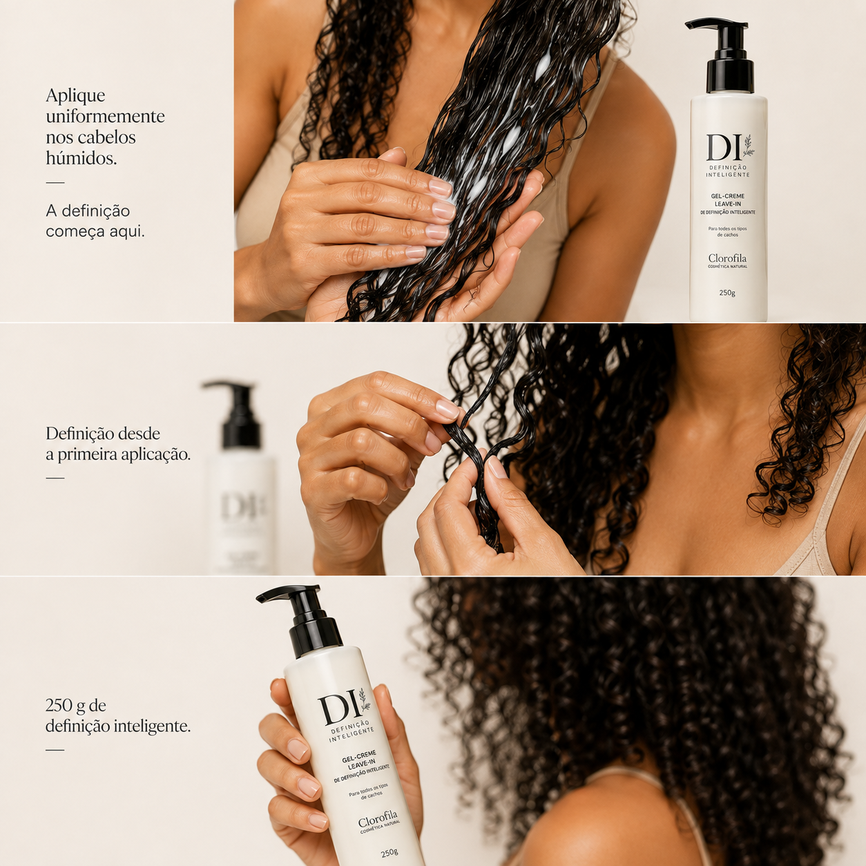 Gel-Creme Leave-in para Cachos | DI – Definição Inteligente | 250 g