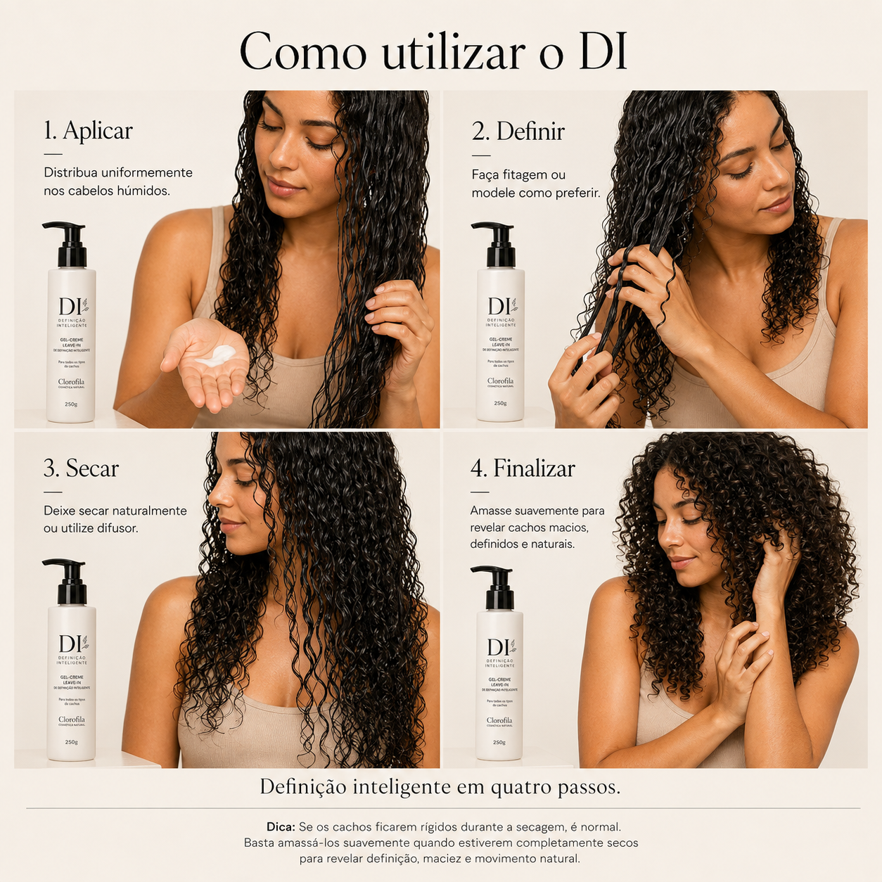 Gel-Creme Leave-in para Cachos | DI – Definição Inteligente | 250 g