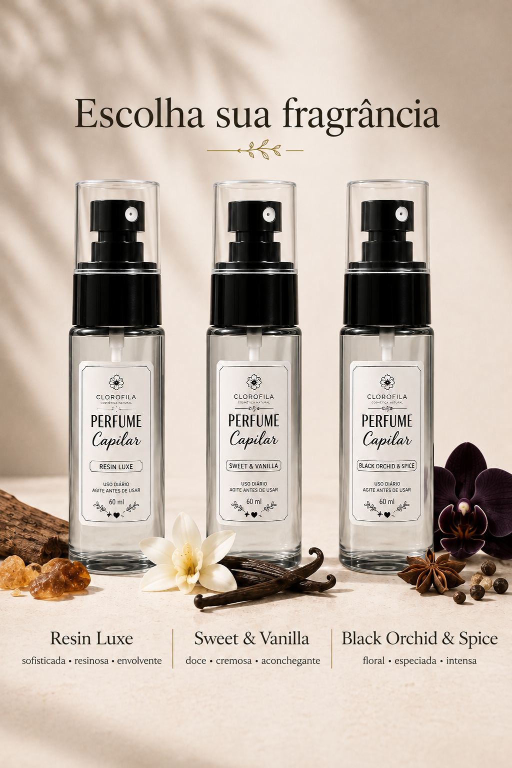 Perfume Capilar Clorofila — 60 ml